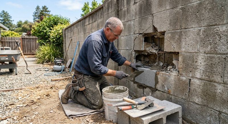 Block Wall Repair in Clay County, MO