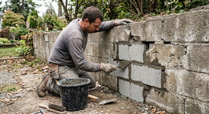 Block Wall Repair in Overland Park, KS