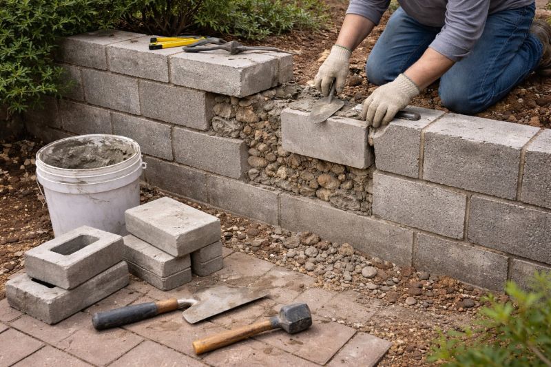 Block Wall Repair in Trimble, MO
