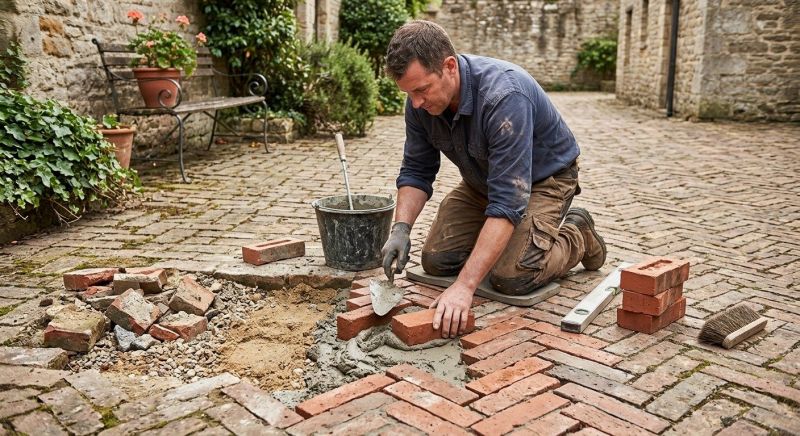 Brick Flatwork Repair in Basehor, KS