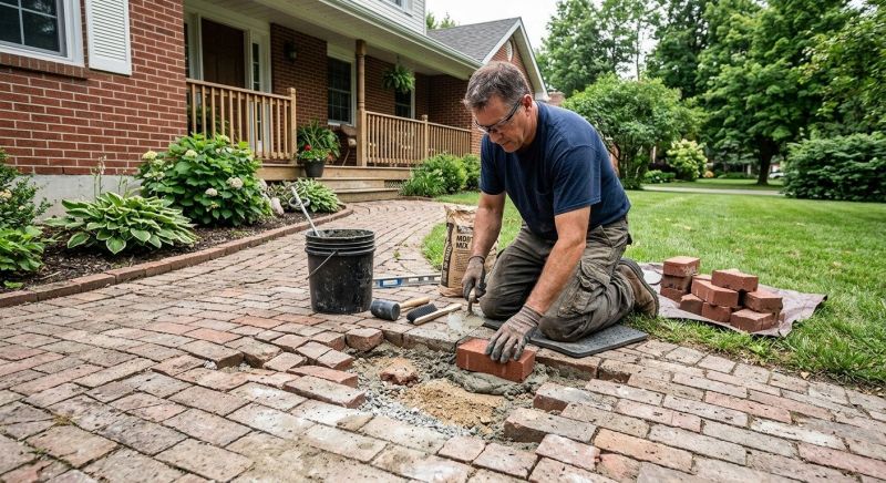 Brick Flatwork Repair in Overland Park, KS