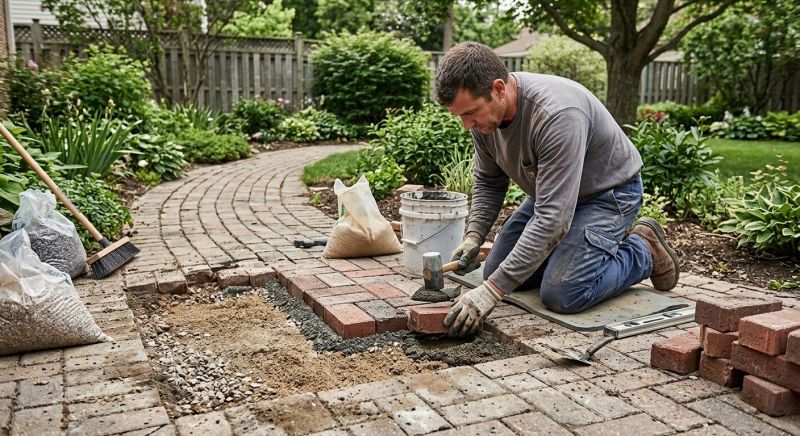 Brick Hardscape Repair in Kansas City, MO