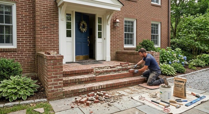 Brick Stoop Repair in Kansas City, MO