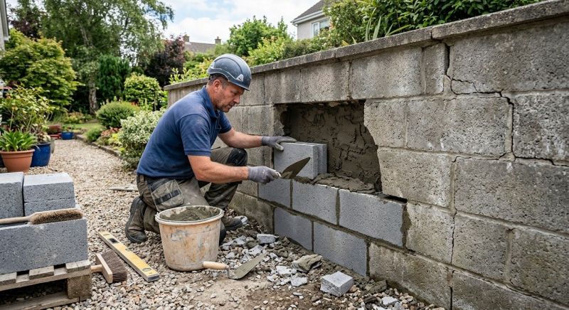 Concrete Block Repair in Basehor, KS