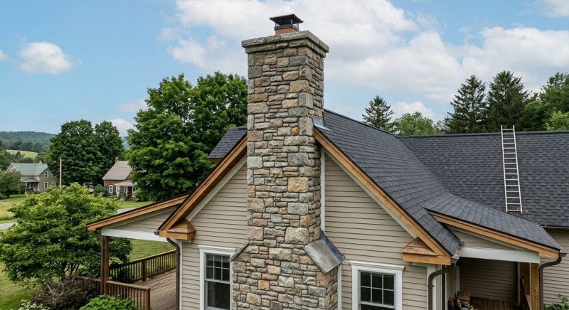Stone Chimney Installation in Lansing, KS