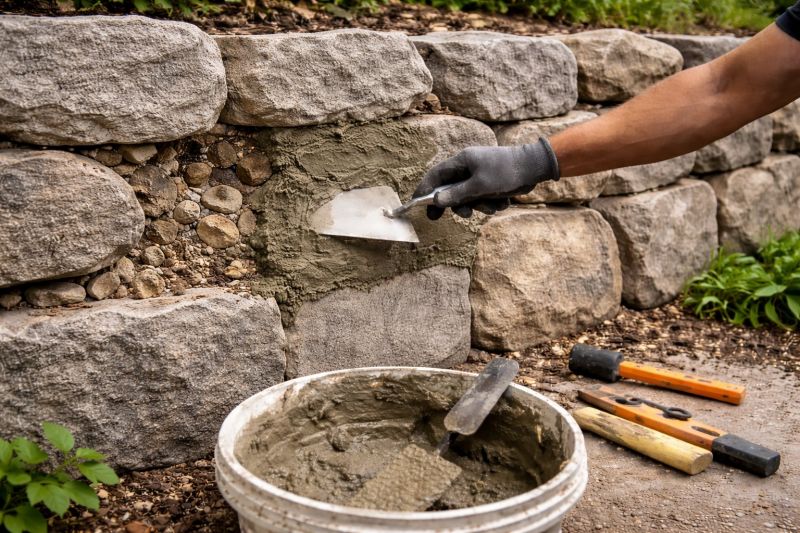 Stone Wall Repair in Lees Summit, MO